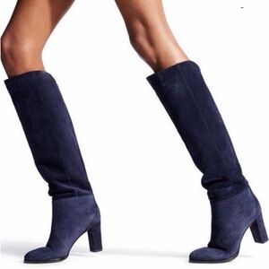 Jimmy Choo Navy Heeled Boots